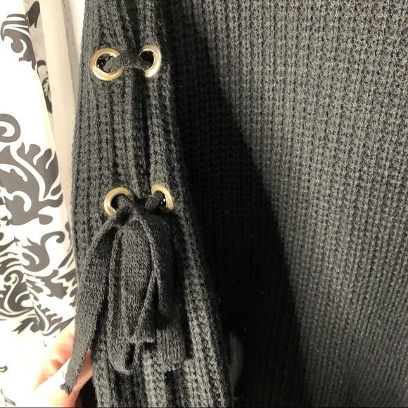 Moral Fiber Black Tie Sweater - Picture 3 of 4